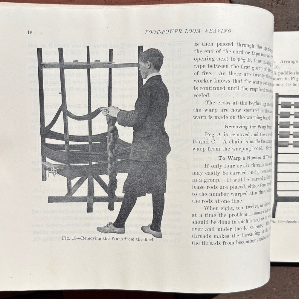 1947 Foot-Power Loom Weaving Spinning Wheel Patterns Woolen Warp Weft Lauriats - Picture 3 of 13
